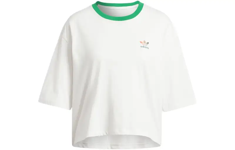 adidas originals Women'ss Logo Print Crewneck Sport T-Shirt White