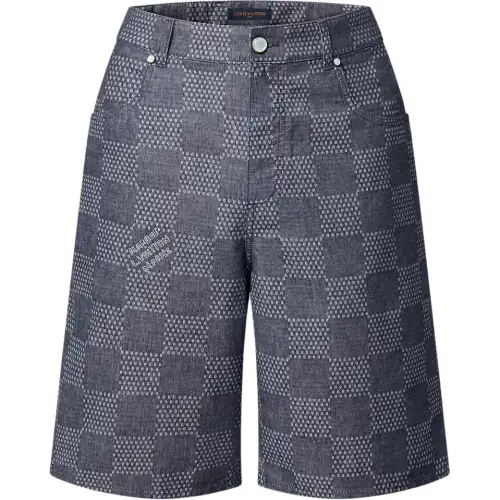 Lv Damier Denim Chambray Shorts