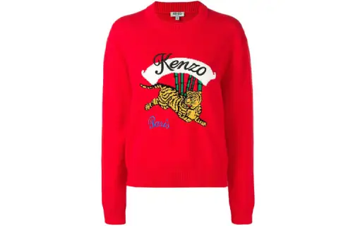 KENZO Sweaters Women's Red Crew Neck Moderate Other