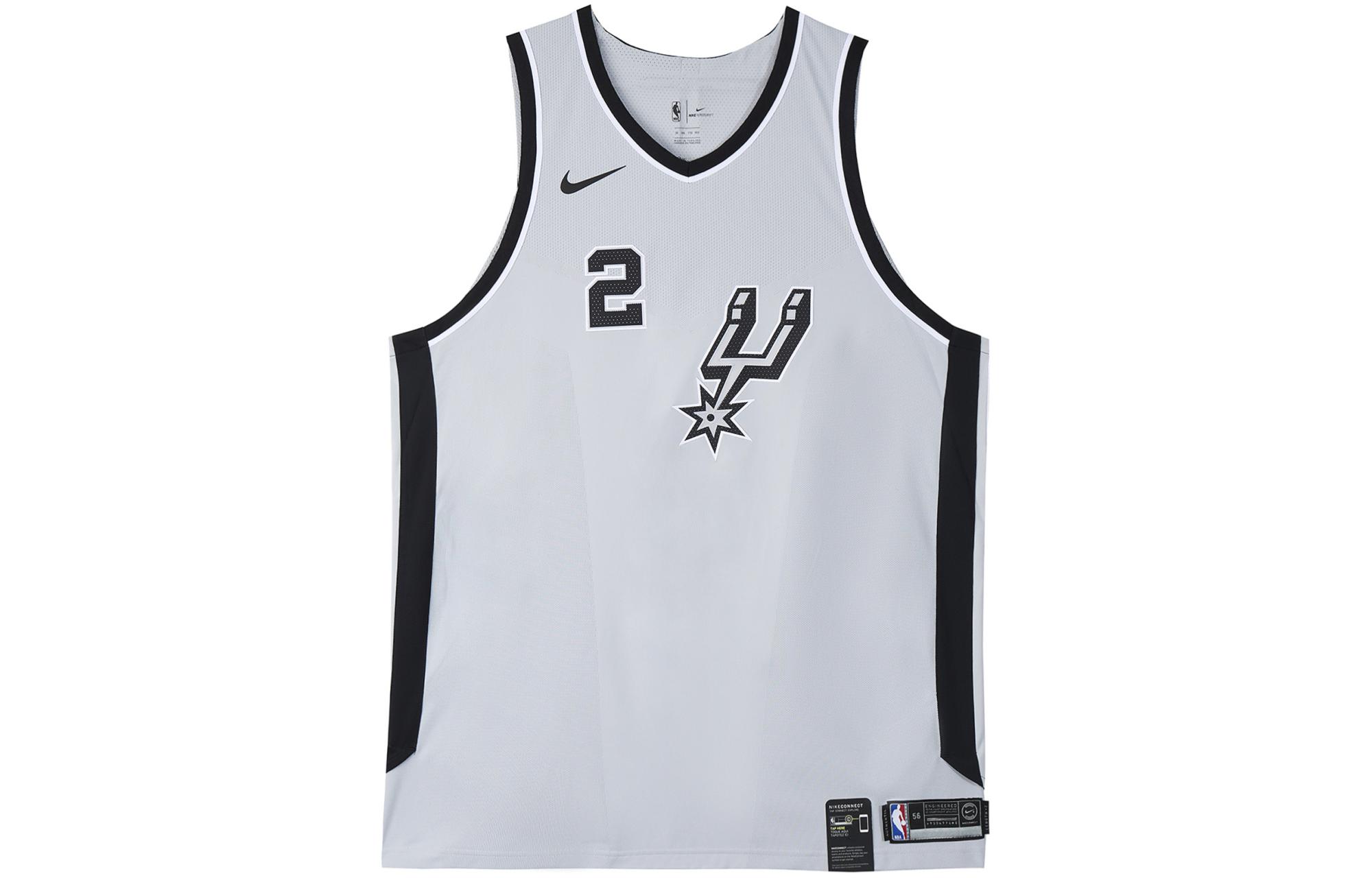 Nike NBA AU Player Edition Spurs Leonard Jersey No. 2 Basketball Vest Men's Gray