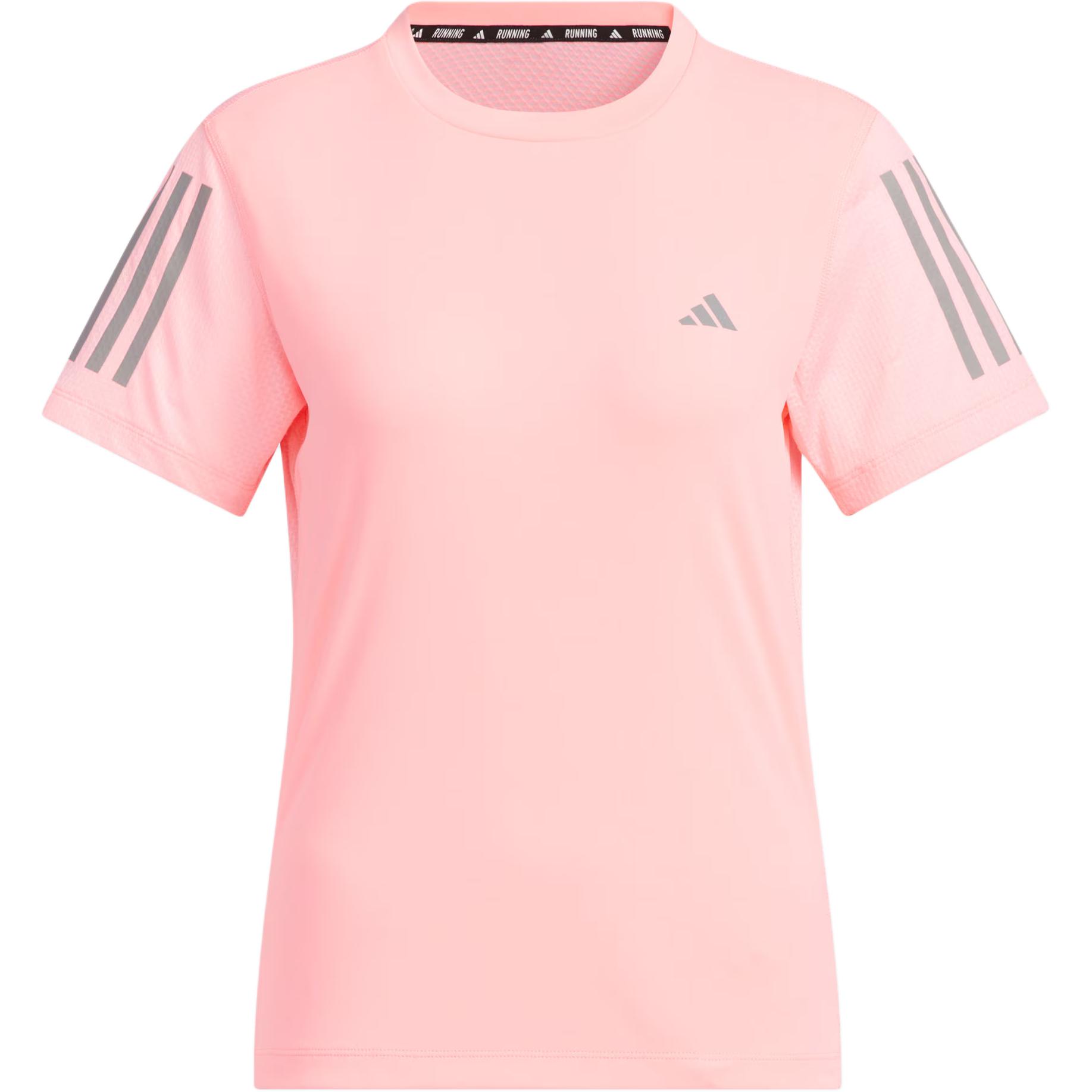 Adidas Own The Run Running T Shirt Women’s Neon Pink/Dark Silver Gray