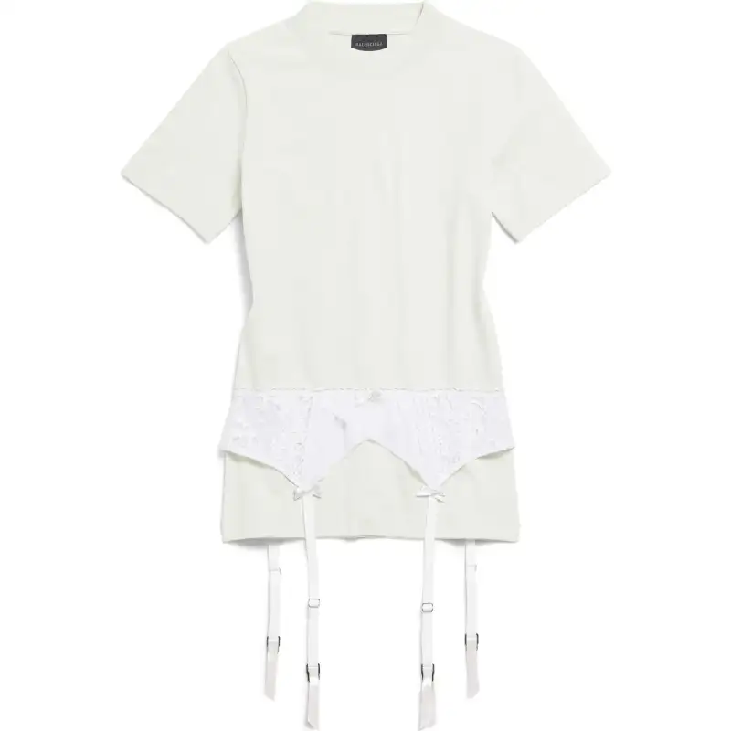 Balenciaga Lingerie T Shirt 'Dirty White'