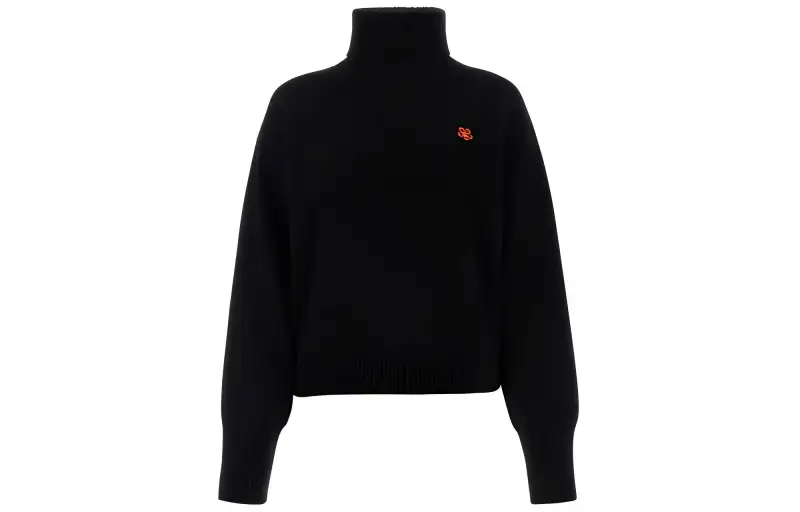 KENZO Flower Embroidered High Neck Jumper