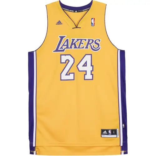 Adidas NBA Kobe Bryant 10-11 season Los Angeles Lakers Golden Home SWingman Embroidery Fans Basketball jerseys Men and Women Yellow and Purple