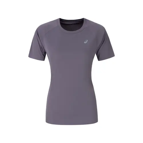 ASICS T Shirts Women's Gray Crew Neck Moderate Other