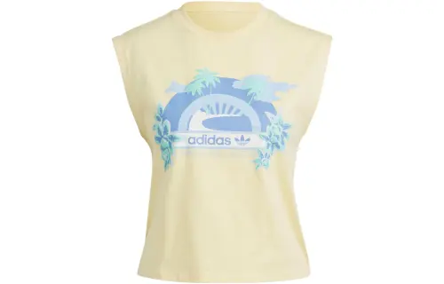 Adidas Originals T Shirt Japan Version Women's Yellow