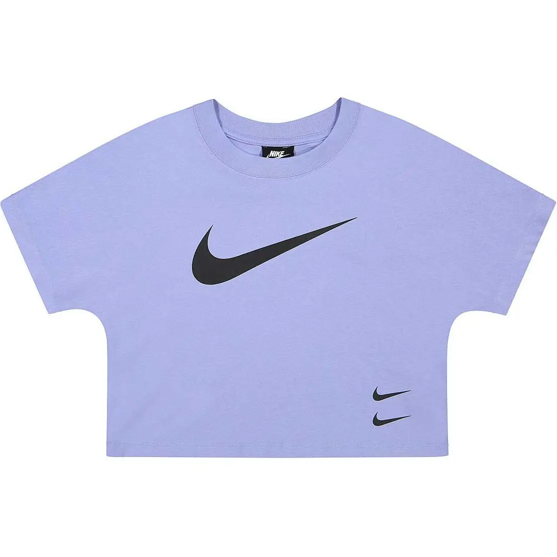 Nike Crop Tops Women's Light Purple Crew Neck Moderate