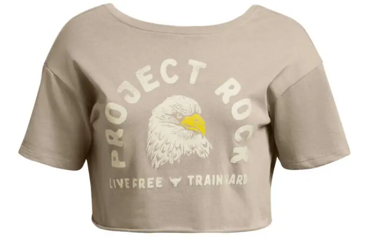 Under Armour Project Rock T Shirt Women's Wild Cow Leather Khaki