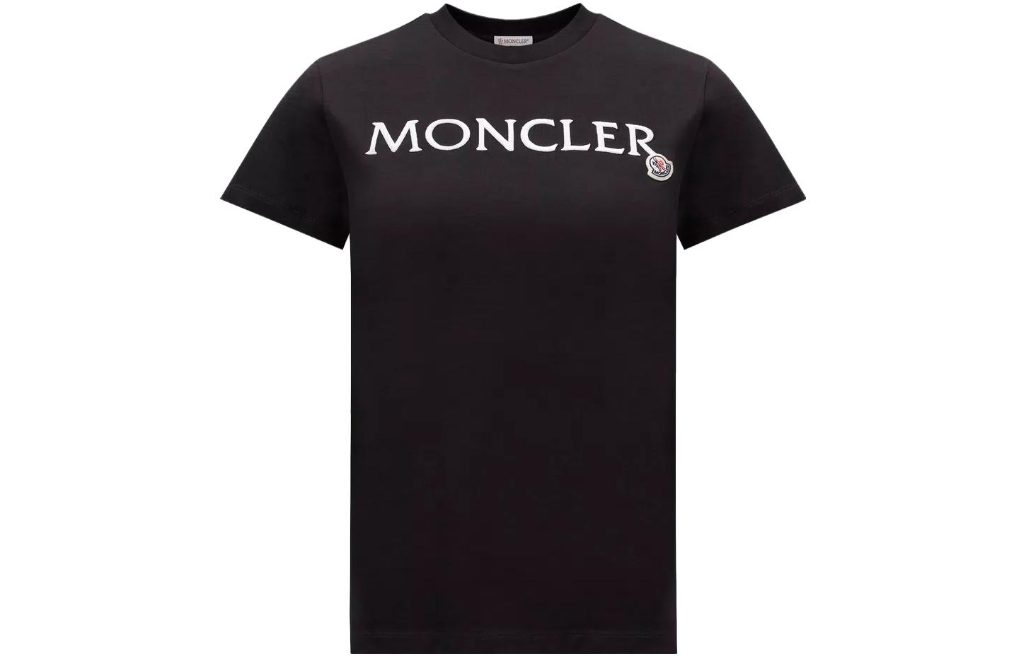 Женская футболка Moncler (черная)