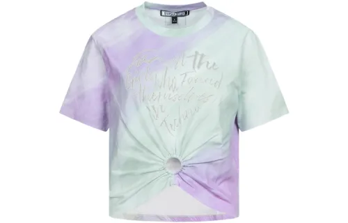 EVISU T Shirts Women's Multicolor Crew Neck Moderate Other
