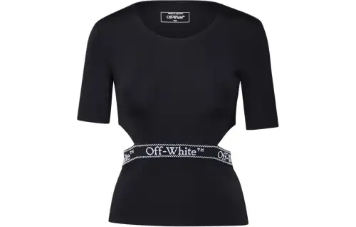 OFF-WHITE Logo-tape Open-back T-shirt