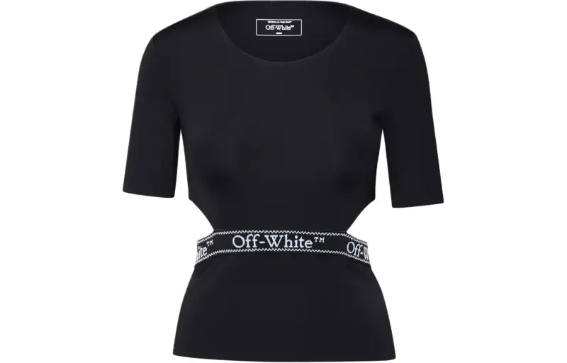 OFF-WHITE Logo-tape Open-back T-shirt