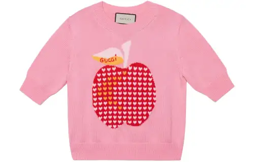 GUCCI Sweaters Women's Pink Crew Neck Moderate Other