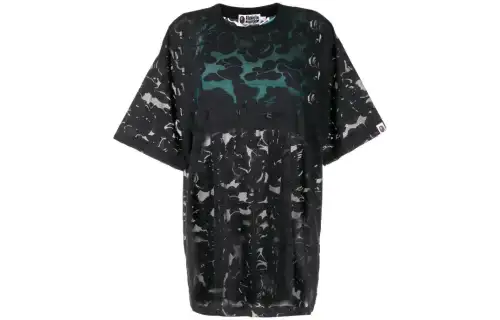 A BATHING APE Bape T Shirts Women's Black Crew Neck Moderate Straight Fit