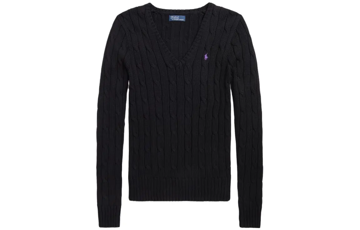 Polo Ralph Lauren SS23 Knitwear Slim Fit Women's Black