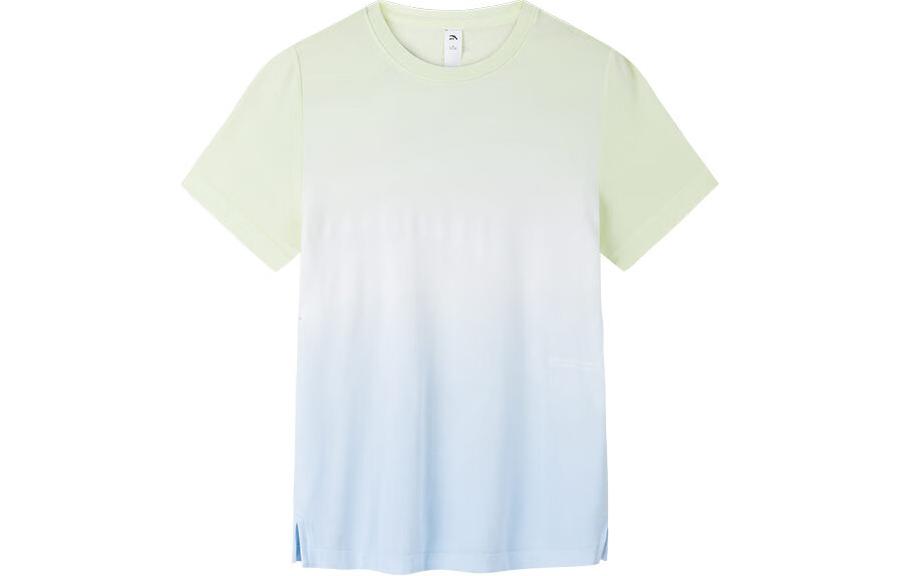Anta Running Collection Running T Shirt Women’s Aqua Cloud Blue/All Over Print