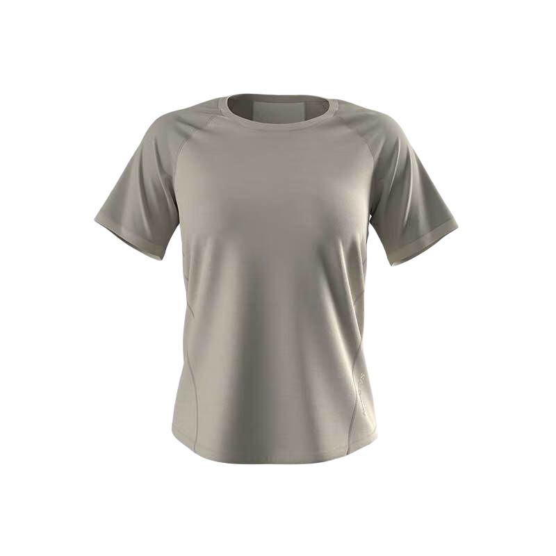 SALOMON Salomon OUTLINE simple solid color comfortable breathable quick-drying running T-shirt women's turtledove brown