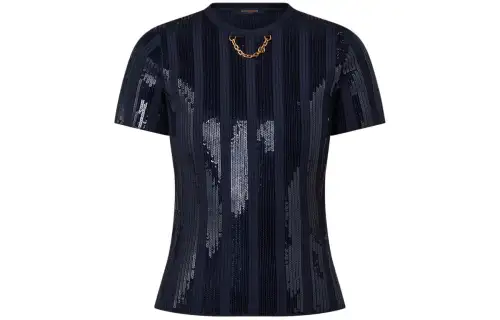 LOUIS VUITTON Sequin Stripes T-Shirt
