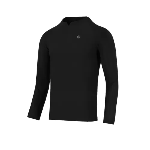 BMAI Quick dry sports long-sleeve with a round collar, jacket with zipper for gym, for running