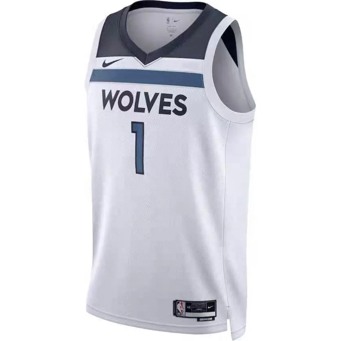 Nike Basketball Jersey Anderson Li Kaier, Minnesota Timberwolves No. 1 Jersey Men's White