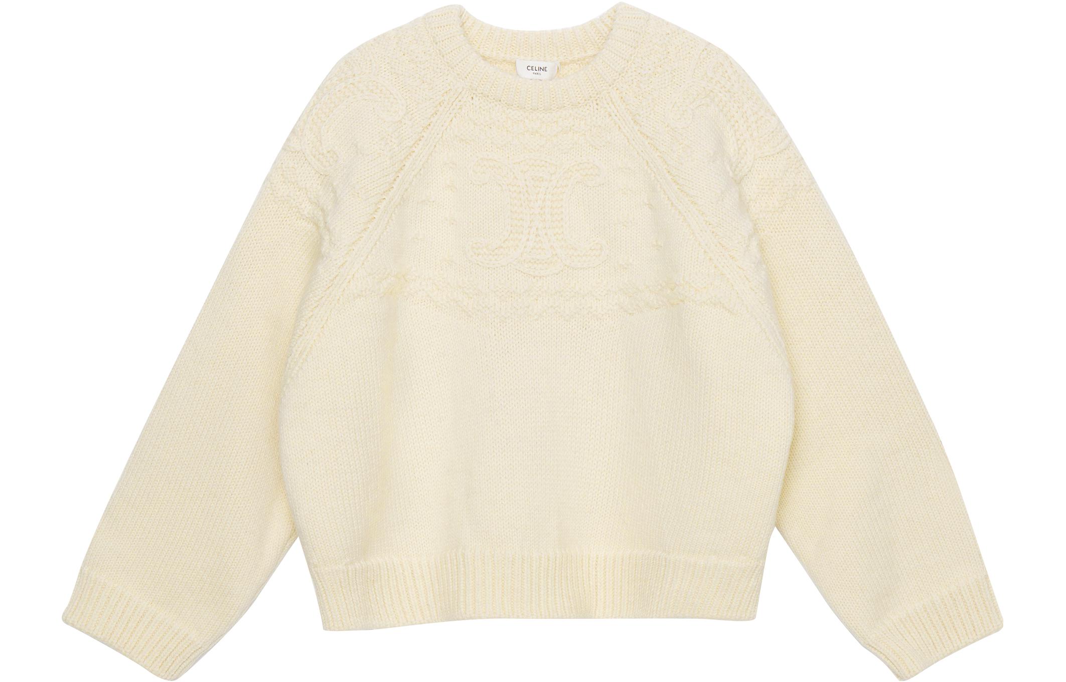 Женский свитер CELINE Crewneck (бежевый)