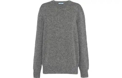 Prada triangle-logo wool jumper