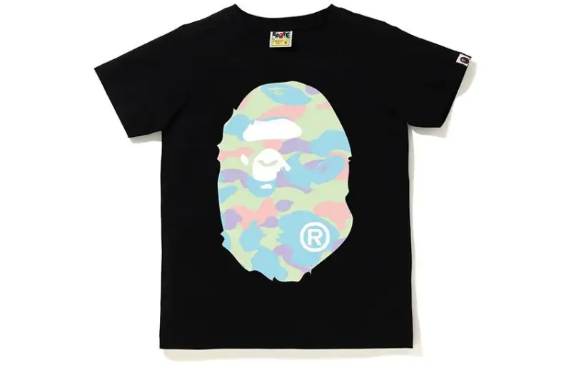 A BATHING APE T Shirts Women's Crew Neck Moderate Straight Fit