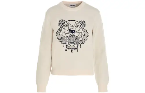 KENZO FW21 Fitted Sweater Women's Ecru