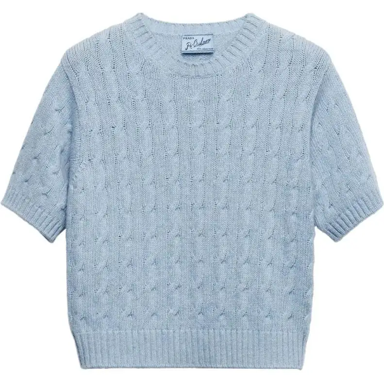 Prada Short-Sleeved Crewneck Jumper