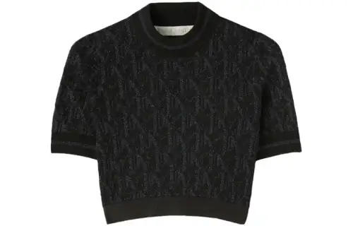 Palm Angels monogram-jacquard knitted top