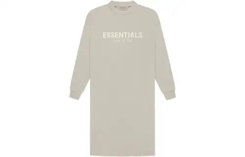 Fear Of God Essentials T Shirts Women's Smoke Gray Crew Neck Moderate Straight Fit