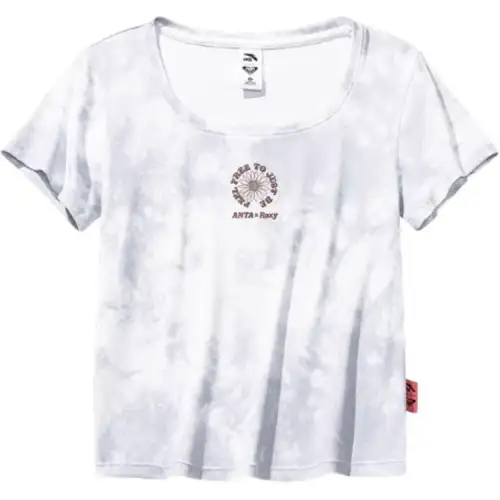 Anta x Roxy Life Collection T Shirt Women's Snowflake White/All Over Print