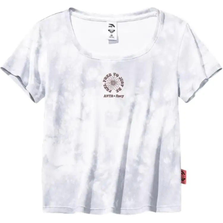 Anta x Roxy Life Collection T Shirt Women's Snowflake White/All Over Print