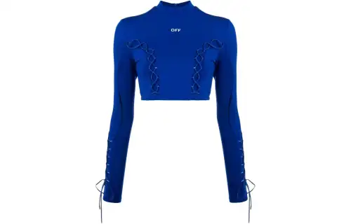 OFF-WHITE lace-up crop top