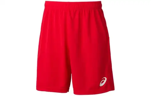 ASICS Soccer Bottoms Men's Red Moderate Straight Fit Pants