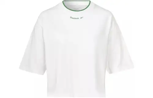 Reebok Drop Shoulder Sleeve T Shirt Women's White
