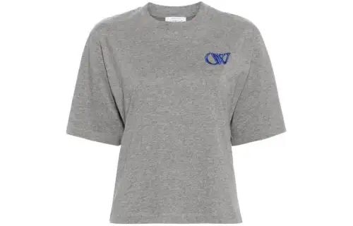 OFF-WHITE Logo-embroidered Cotton T-shirt