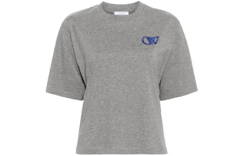 OFF-WHITE Logo-embroidered Cotton T-shirt