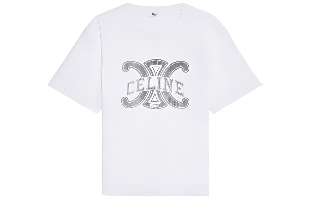 Женская футболка CELINE Logo (белый)