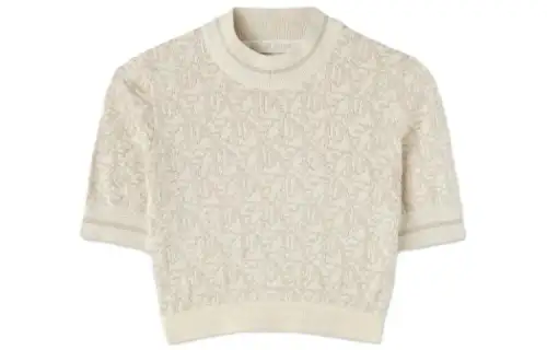 Palm Angels monogram-jacquard knitted crop top