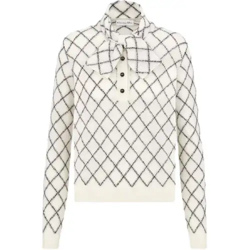 DIOR Sweaters Women's White Lace Up Moderate Other