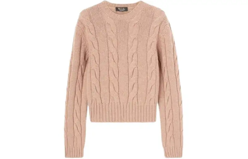 Loro Piana Napier Crew Neck Sweater Women's Brown