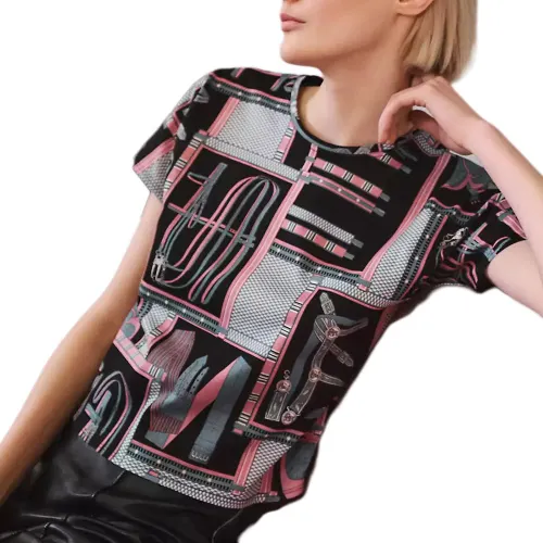 HERMES FW24 Regular T Shirt Women's Black