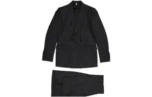 Burberry Business Suits Men's Black Lapel Moderate
