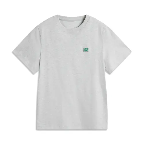 Li Ning Sports Life Collection T Shirt Women's Heather Gray Light Smoke Gray