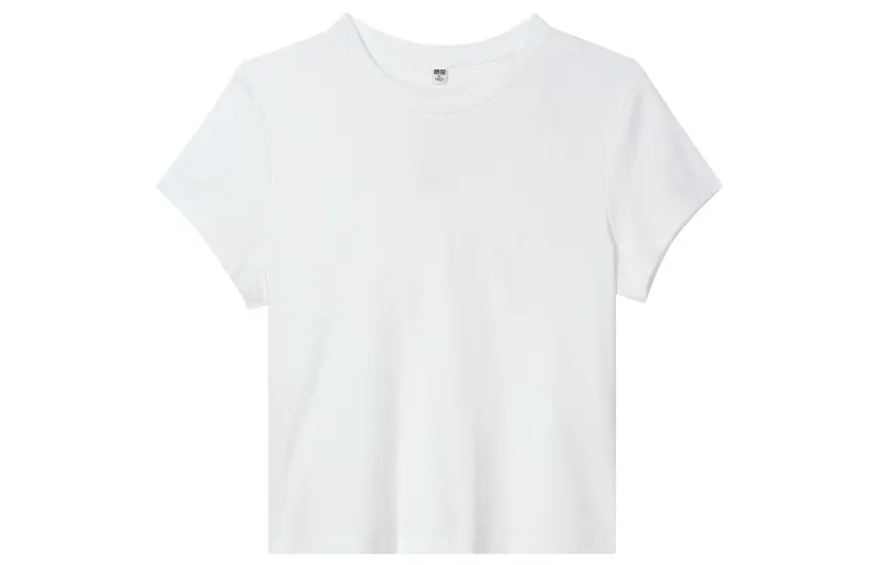 UNIQLO T Shirts Women's Crew Neck Moderate Straight Fit