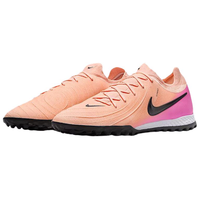 Nike Phantom GX 2 Pro TF Turf Artificial Turf Pu Soccer Shoes Unisex Pink Black