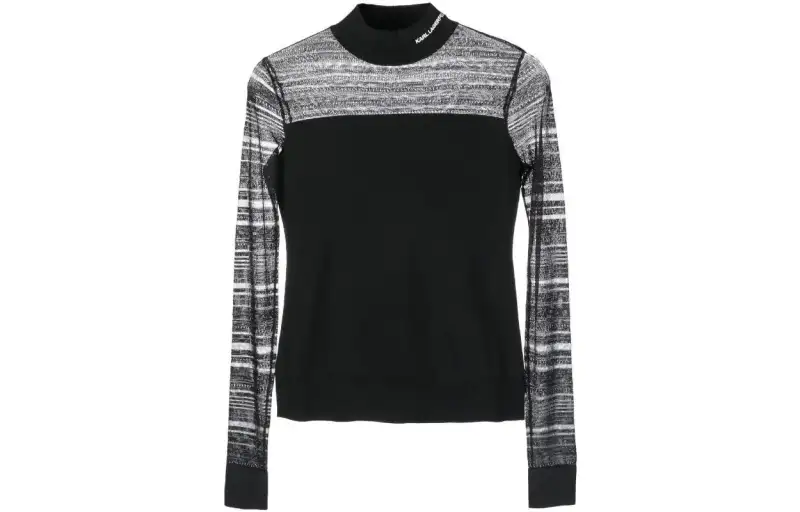 【Previous Season】logo-embroidered mock-neck top