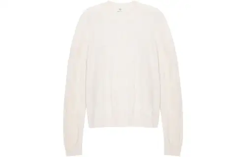 HERMES Sweaters Women's White Crew Neck Moderate Other