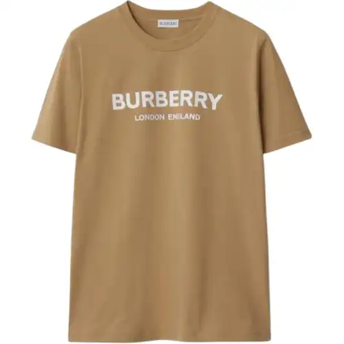 Burberry T Shirts Women's Beige Crew Neck